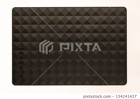 A black, square shaped, Seagate hard disc drive A black, square shaped, Seagate hard disc drive 134241437