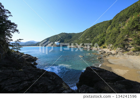 View from the promenade at Ebisu Cave, Minami Town, Tokushima Prefecture 134241596