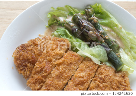 Cutlet on a plate Cutlet on a plate 134241620