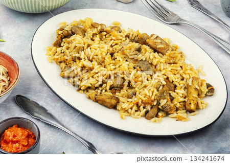 Classic Rice Pilaf Close-Up Classic Rice Pilaf Close-Up 134241674