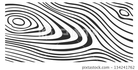 A black and white image of a wood grain pattern 134241762