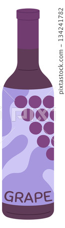 A purple bottle of grape wine 134241782