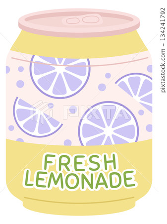 A cartoon can of fresh lemonade A cartoon can of fresh lemonade 134241792