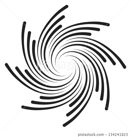 A spiral with black lines that is white in color 134241823