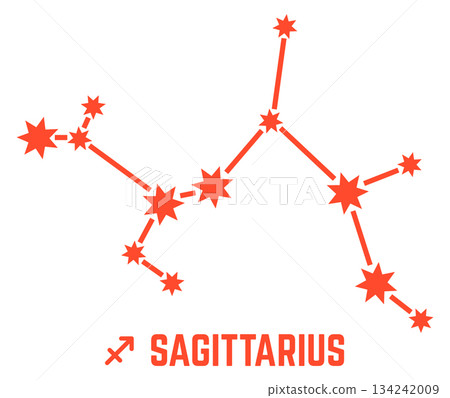 Sagittarius sky stars. Esoteric sign space constellation 134242009