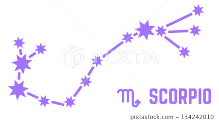 Scorpio star sign. Cosmic zodiac constellation symbol Scorpio star sign. Cosmic zodiac constellation symbol 134242010