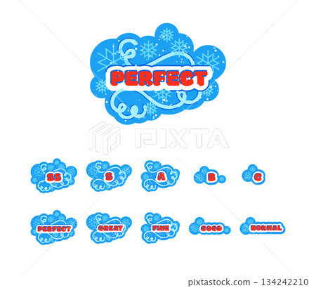 Game ranking. set of vector icons in winter style Game ranking. set of vector icons in winter style 134242210