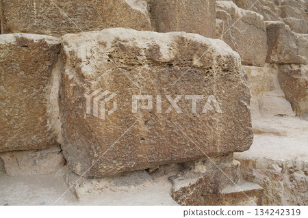 Blocks of Great Pyramid of Giza, Egypt Blocks of Great Pyramid of Giza, Egypt 134242319