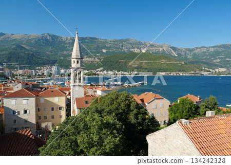 Panorama of Budva city, Montenegro 134242328