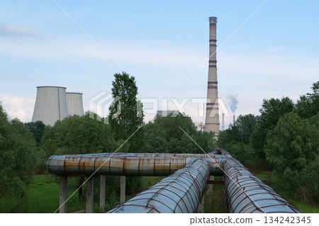View of heat electric power station 134242345