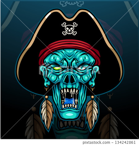 Zombie pirates esport mascot logo design Zombie pirates esport mascot logo design 134242861