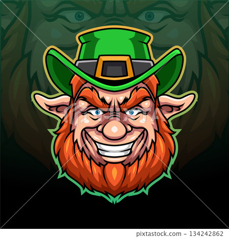 Leprechaun head esport mascot logo design Leprechaun head esport mascot logo design 134242862