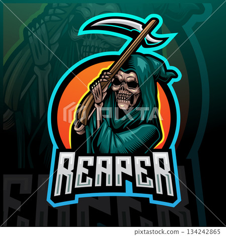 Grim reaper  esport mascot logo design 134242865