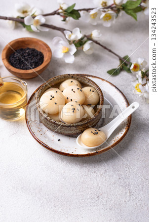 Tang yuan rice dumpling balls for Chinese lunar New year Tang yuan rice dumpling balls for Chinese lunar New year 134243523