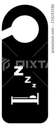 Do not disturb door hanger. Sleep or rest sign Do not disturb door hanger. Sleep or rest sign 134243586