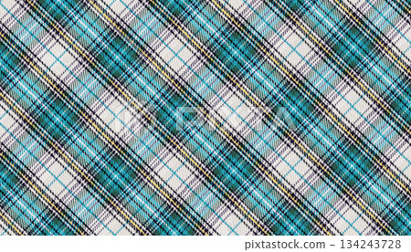 Classic Tartan Wool Texture Blue Background 134243728