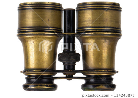 Vintage brass theatrical binoculars. 134243875