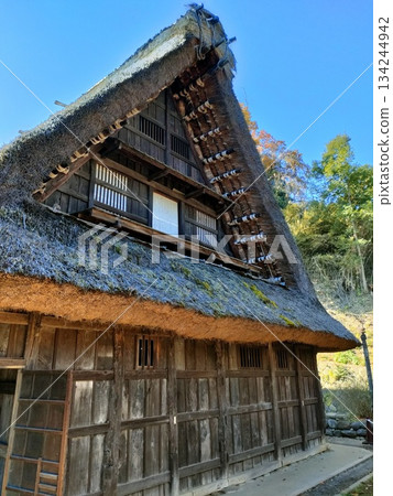 城市裡一座古老的民宅博物館，合掌造風格 134244942