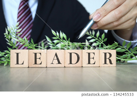 An image of a wooden block symbolizing business leadership. An image of a wooden block symbolizing business leadership. 134245533