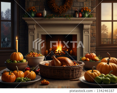 萬聖節南瓜和燭光南瓜 134246187