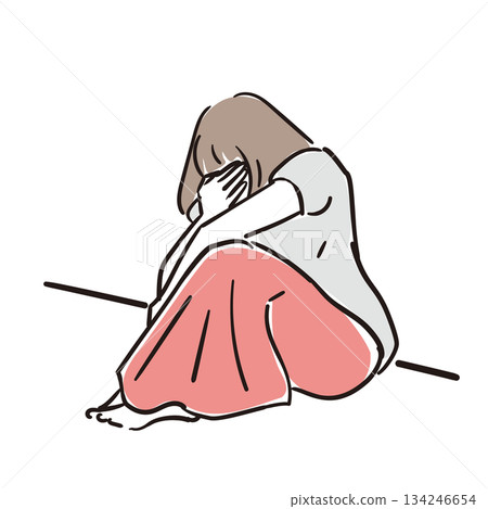 鬱悶的年輕女子 鬱悶的年輕女子 134246654