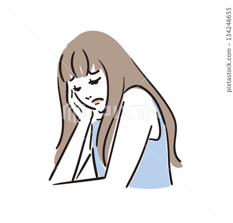 鬱悶的年輕女子 134246655