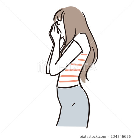 Depressed young woman 134246656