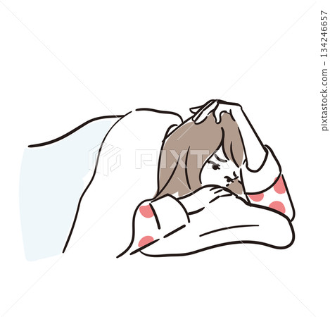 鬱悶的年輕女子 鬱悶的年輕女子 134246657