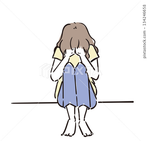 鬱悶的年輕女子 134246658