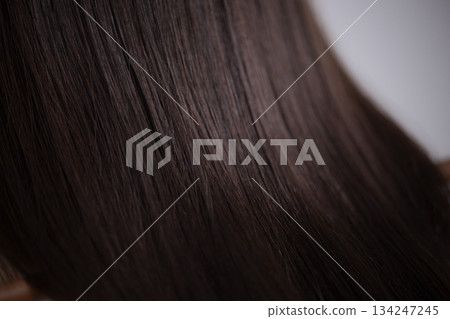 Beauty portrait, beautiful hair care image with angel halo on straight long hair, beautiful hair and back view Beauty portrait, beautiful hair care image with angel halo on straight long hair, beautiful hair and back view 134247245