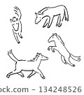 Perfect for the Year of the Horse 2026! Cute horse line drawing New Year's illustrations 134248526