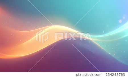 一道奇妙的光波，冷暖色調在此交會。背景素材 134248763