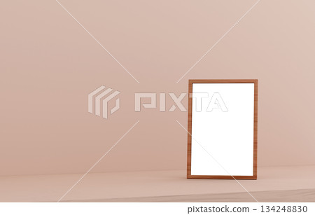 3D材質_相框_米色背景 3D材質_相框_米色背景 134248830