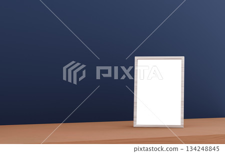 3D Material_Photo Frame_Navy Background 134248845
