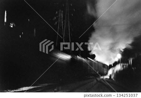 Speeding steam locomotive Speeding steam locomotive 134251037