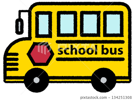 School bus simple icon 1-2-color School bus simple icon 1-2-color 134251308