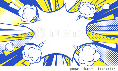 Pop art style American comic speech bubble explosion background 134253147