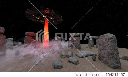 Ancient ruins attacked by UFOs 134253467