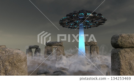 古代遺跡遭不明飛行物襲擊 134253469