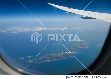 View from the plane: Iheya Island and Izena Island View from the plane: Iheya Island and Izena Island 134253673