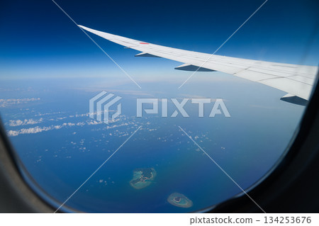 View from the plane: Tonaki Island and Irisuna Island 134253676