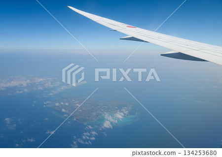 View from the plane: Irabu Island and Shimoji Island View from the plane: Irabu Island and Shimoji Island 134253680