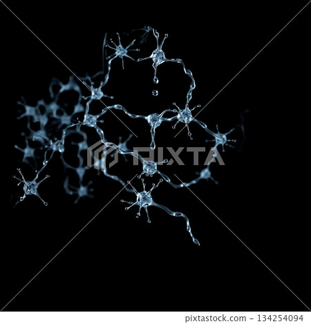 水分子像神經元一樣相互連結。 134254094