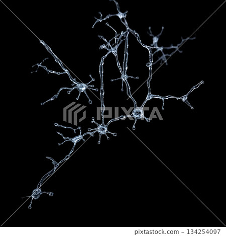 水分子像神經元一樣相互連結。 134254097