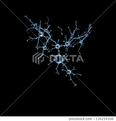 水分子像神經元一樣相互連結。 134254108