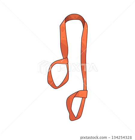 illustration of Yoga Strap 134254328