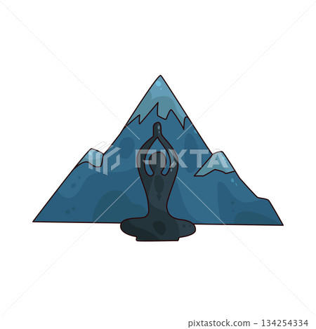 illustration of Yoga Mountain illustration of Yoga Mountain 134254334