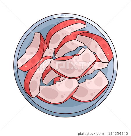 illustration of Apple Plate illustration of Apple Plate 134254340