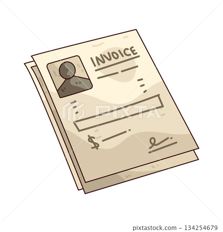illustration of Invoice illustration of Invoice 134254679