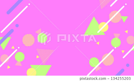 Colorful geometric pattern background [16:9 material series] 134255203